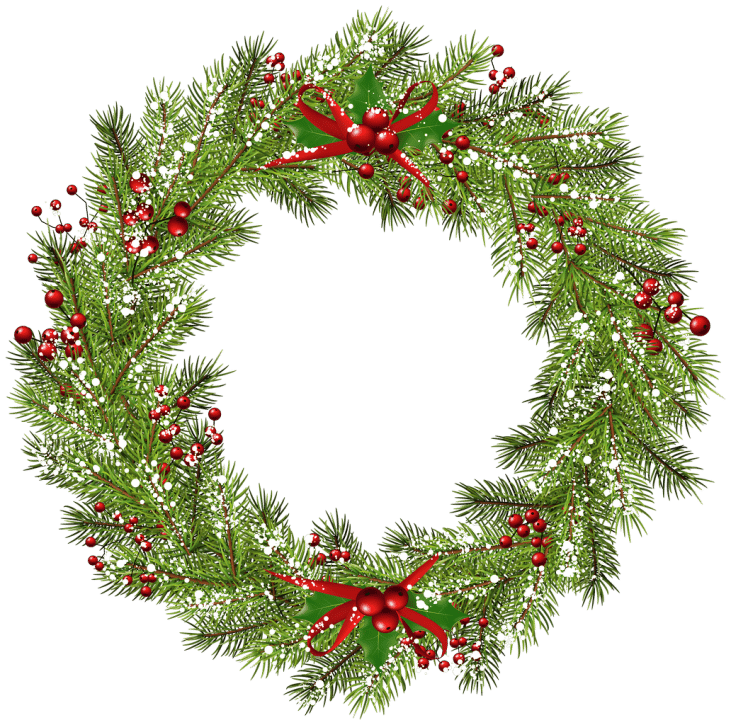 Christmas Wreath Transparent Free PNG Clip Art